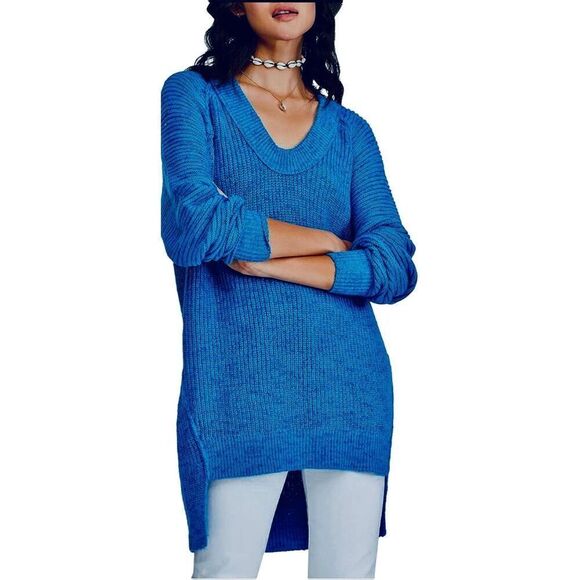 Free People “Sunday Scoop” Oversized Hi-Low Sweater - Picture 8 of 9